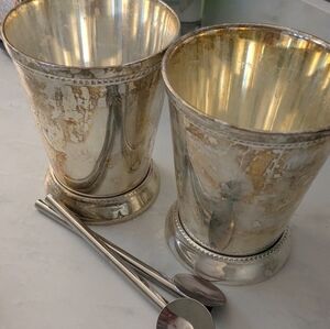Silver Plate Julep Cups